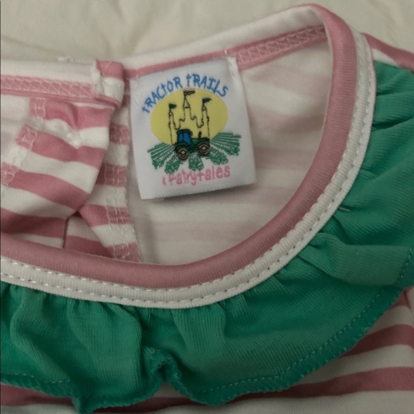 Festive Pink and Green Kids Pajama Set - Picture 2 of 2